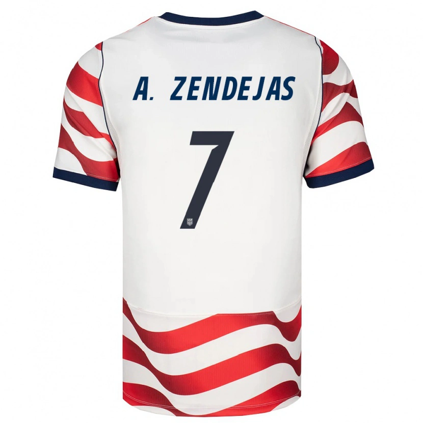 Danxen Dětské Spojené Státy Americké Álex Zendejas #7 Červená Bílá Černá Domů Hráčské Dresy 26-28 Dres