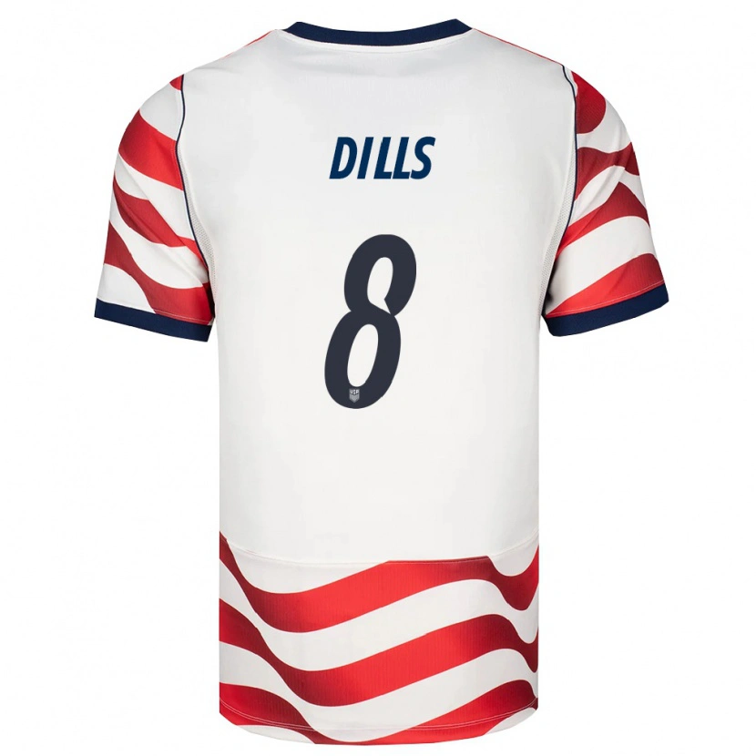 Danxen Dětské Spojené Státy Americké Marvin Dills #8 Červená Bílá Černá Domů Hráčské Dresy 26-28 Dres