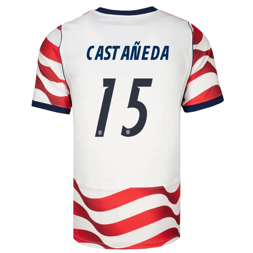 Danxen Dětské Spojené Státy Americké Santiago Castañeda #15 Červená Bílá Černá Domů Hráčské Dresy 26-28 Dres