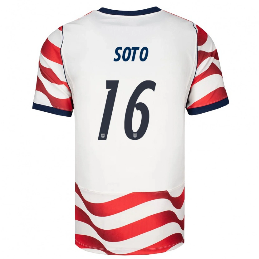 Danxen Dětské Spojené Státy Americké Ezekiel Soto #16 Červená Bílá Černá Domů Hráčské Dresy 26-28 Dres