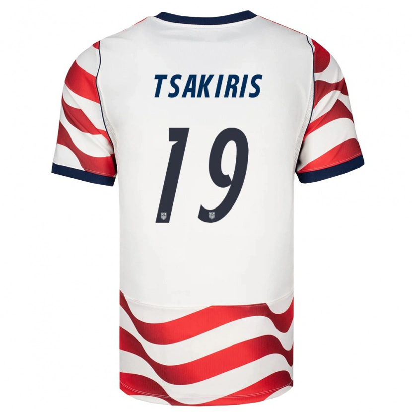 Danxen Dětské Spojené Státy Americké Mateo Tsakiris #19 Červená Bílá Černá Domů Hráčské Dresy 26-28 Dres