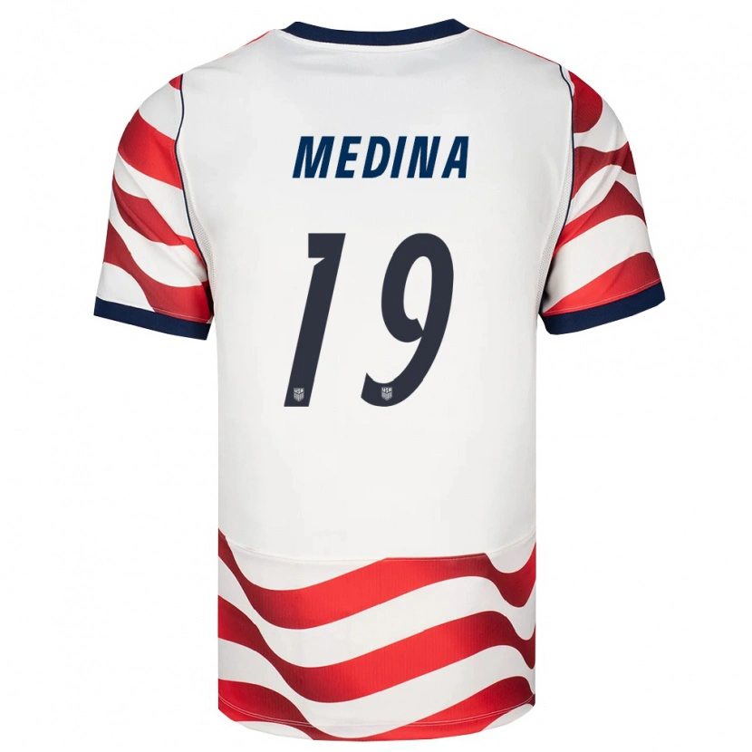 Danxen Dětské Spojené Státy Americké Aaron Medina #19 Červená Bílá Černá Domů Hráčské Dresy 26-28 Dres