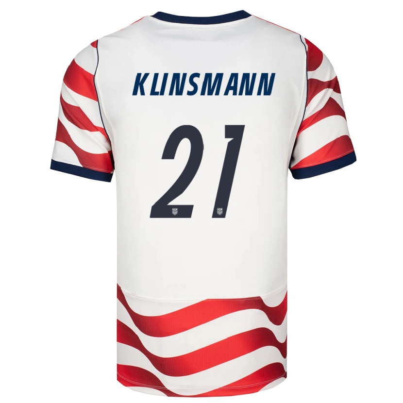Danxen Dětské Spojené Státy Americké Jonathan Klinsmann #21 Červená Bílá Černá Domů Hráčské Dresy 26-28 Dres