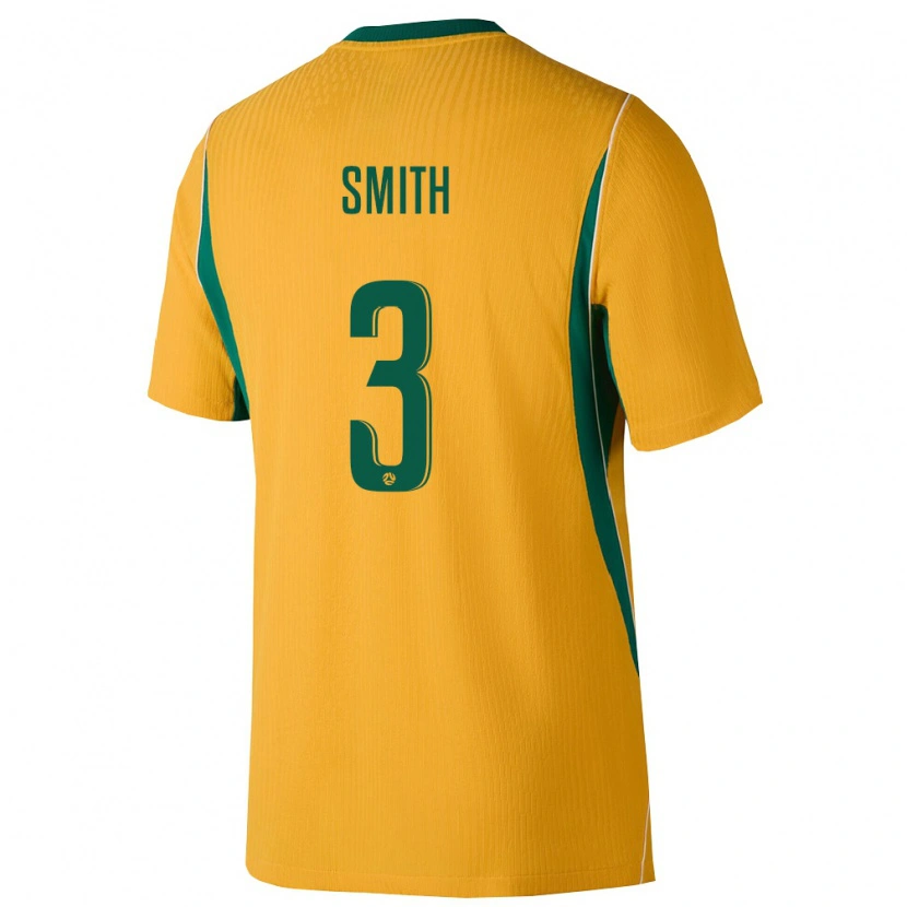 Danxen Dětské Austrálie Xavier Smith #3 Žlutá Zelená Domů Hráčské Dresy 26-28 Dres