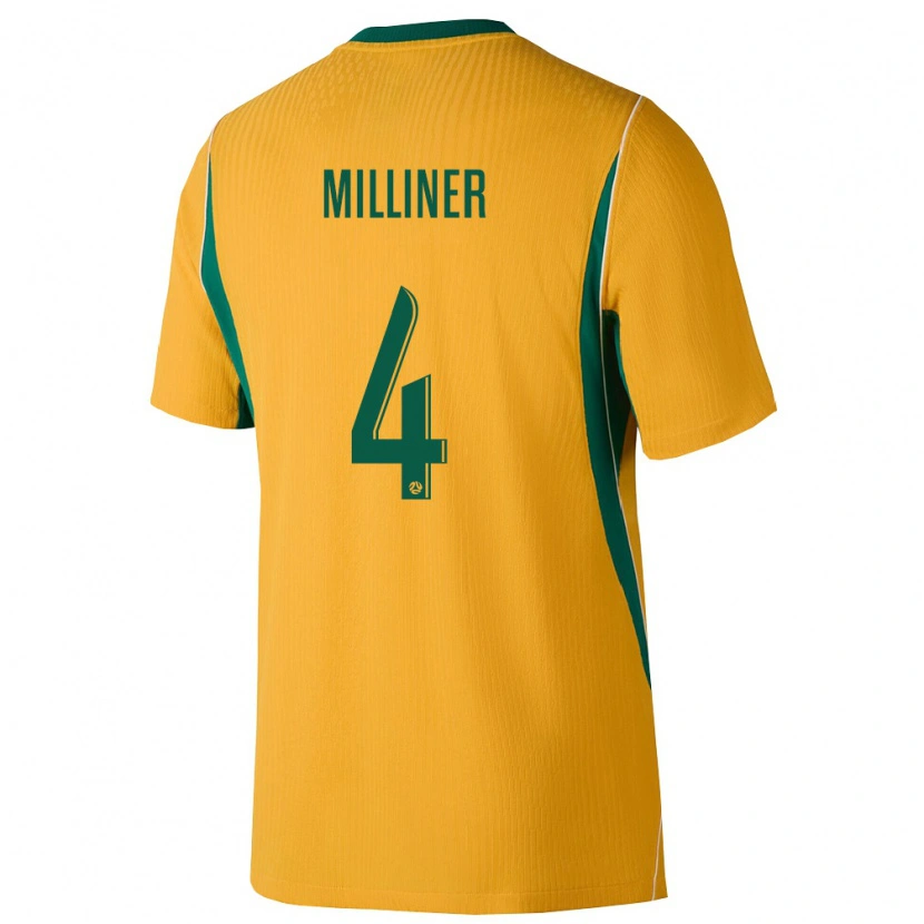 Danxen Dětské Austrálie Miles Milliner #4 Žlutá Zelená Domů Hráčské Dresy 26-28 Dres