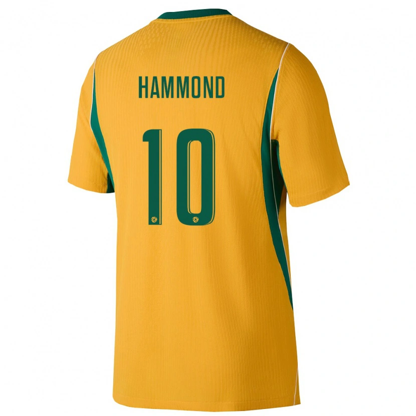 Danxen Dětské Austrálie Aydan Hammond #10 Žlutá Zelená Domů Hráčské Dresy 26-28 Dres