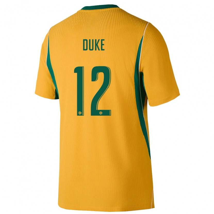 Danxen Dětské Austrálie Mitch Duke #12 Žlutá Zelená Domů Hráčské Dresy 26-28 Dres