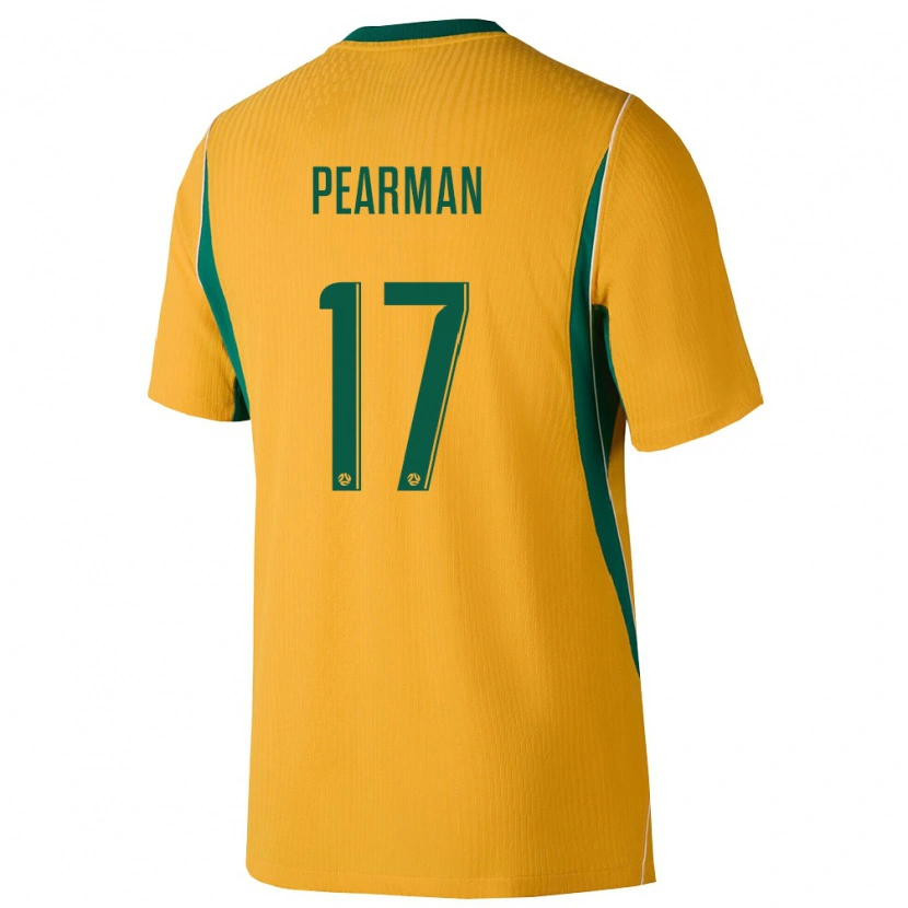 Danxen Dětské Austrálie Jaylan Pearman #17 Žlutá Zelená Domů Hráčské Dresy 26-28 Dres