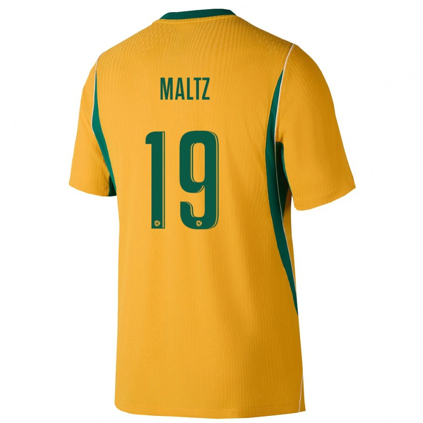 Danxen Dětské Austrálie Jay Maltz #19 Žlutá Zelená Domů Hráčské Dresy 26-28 Dres