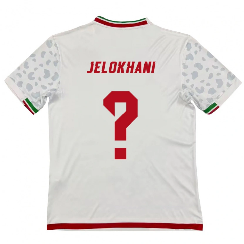 Danxen Dětské Írán Ali Jelokhani Niaraki #0 Bílá Červená Domů Hráčské Dresy 26-28 Dres