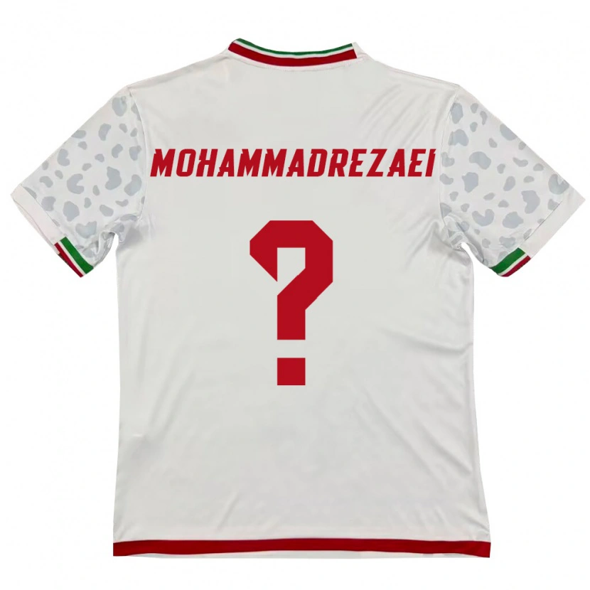Danxen Dětské Írán Hossein Mohammadrezaei #0 Bílá Červená Domů Hráčské Dresy 26-28 Dres