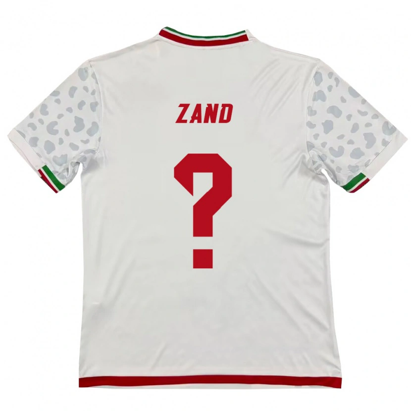 Danxen Dětské Írán Ahoora Zand #0 Bílá Červená Domů Hráčské Dresy 26-28 Dres