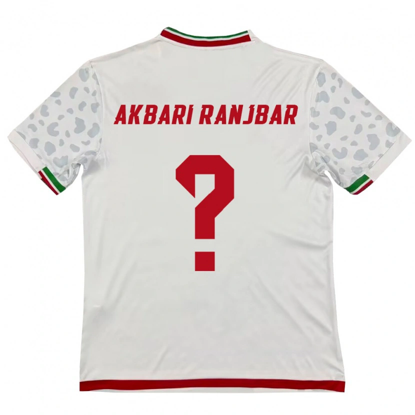 Danxen Dětské Írán Mohammad Akbari Ranjbar #0 Bílá Červená Domů Hráčské Dresy 26-28 Dres