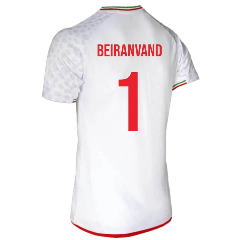 Danxen Dětské Írán Alireza Beiranvand #1 Bílá Červená Domů Hráčské Dresy 26-28 Dres
