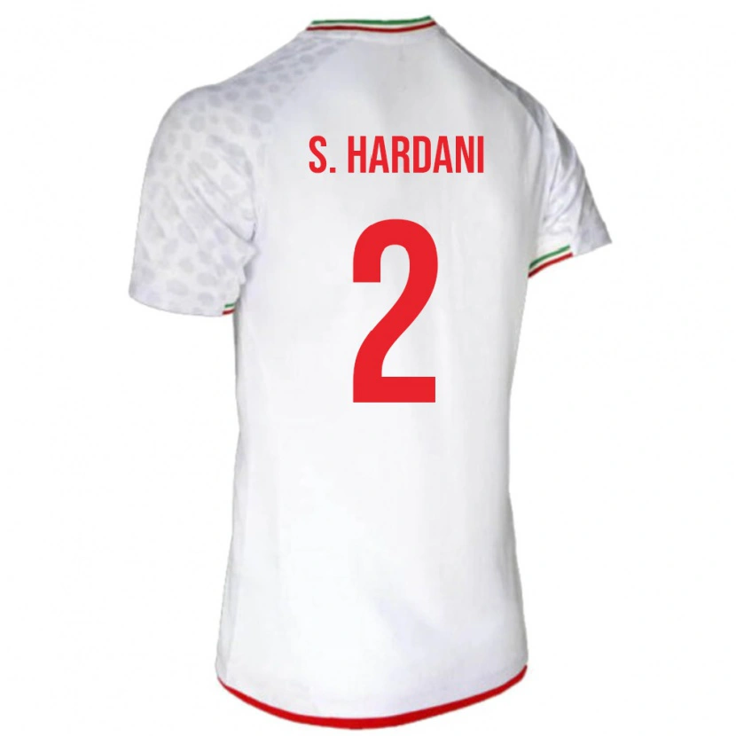 Danxen Dětské Írán Saleh Hardani #2 Bílá Červená Domů Hráčské Dresy 26-28 Dres