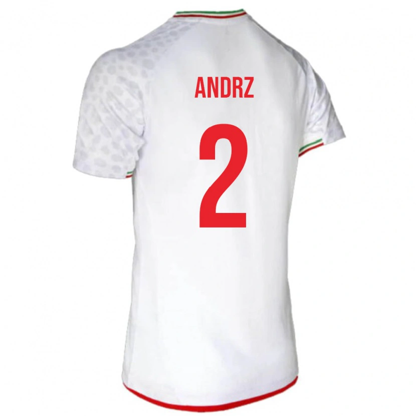 Danxen Dětské Írán Nima Andrz #2 Bílá Červená Domů Hráčské Dresy 26-28 Dres