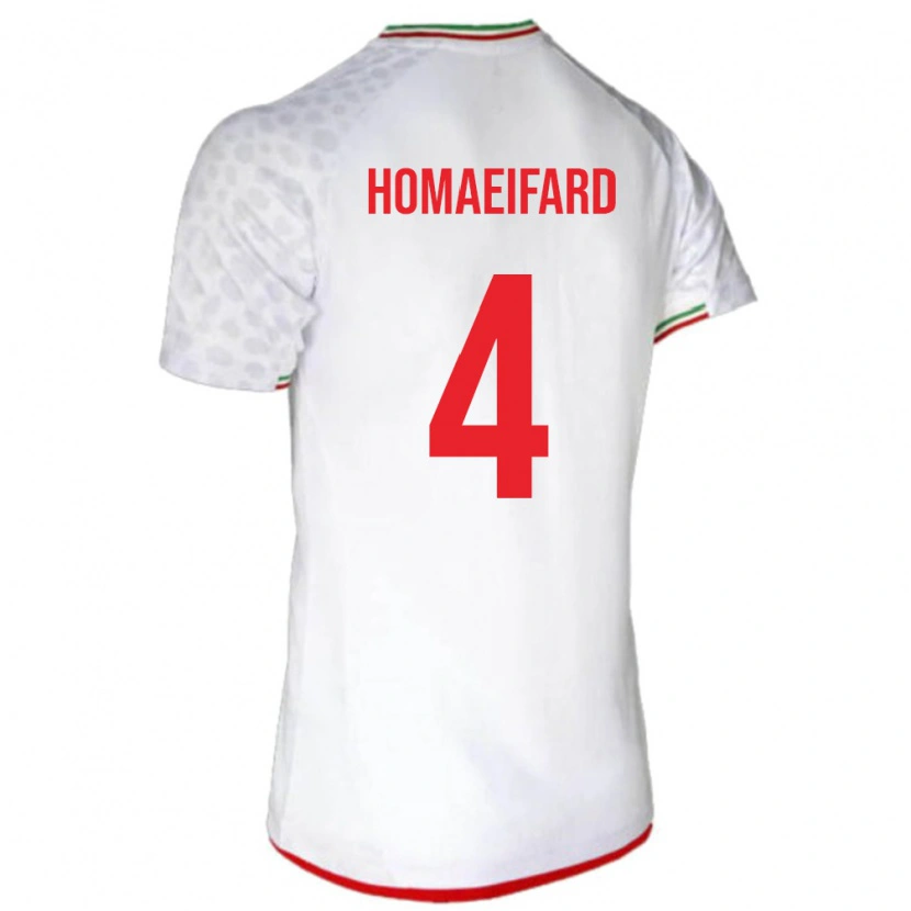 Danxen Dětské Írán Alireza Homaeifard #4 Bílá Červená Domů Hráčské Dresy 26-28 Dres