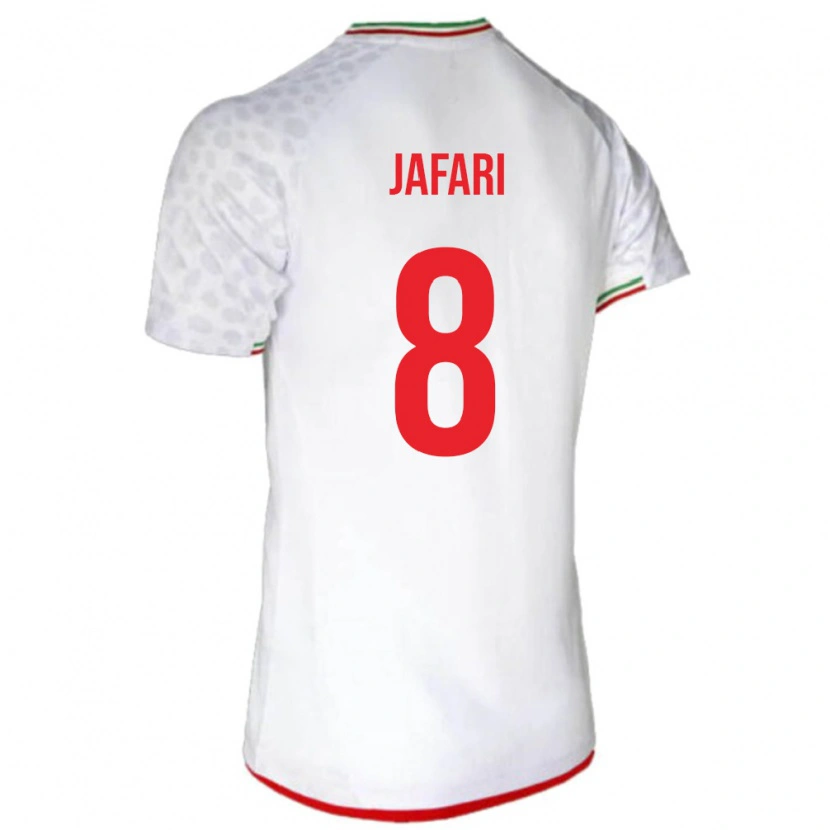 Danxen Dětské Írán Pouya Jafari #8 Bílá Červená Domů Hráčské Dresy 26-28 Dres