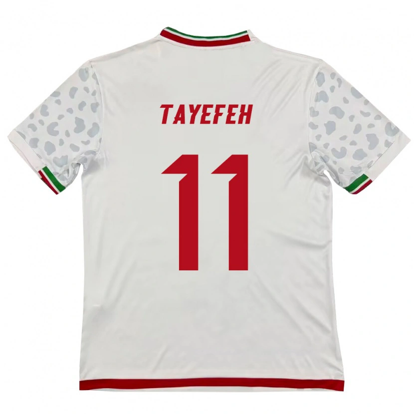 Danxen Dětské Írán Amirhossein Tayefeh #11 Bílá Červená Domů Hráčské Dresy 26-28 Dres