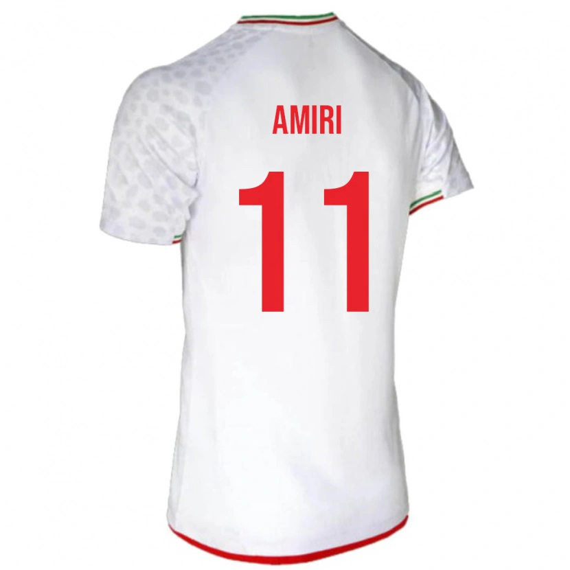 Danxen Dětské Írán Vahid Amiri #11 Bílá Červená Domů Hráčské Dresy 26-28 Dres
