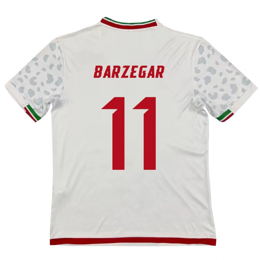 Danxen Dětské Írán Aria Barzegar #11 Bílá Červená Domů Hráčské Dresy 26-28 Dres