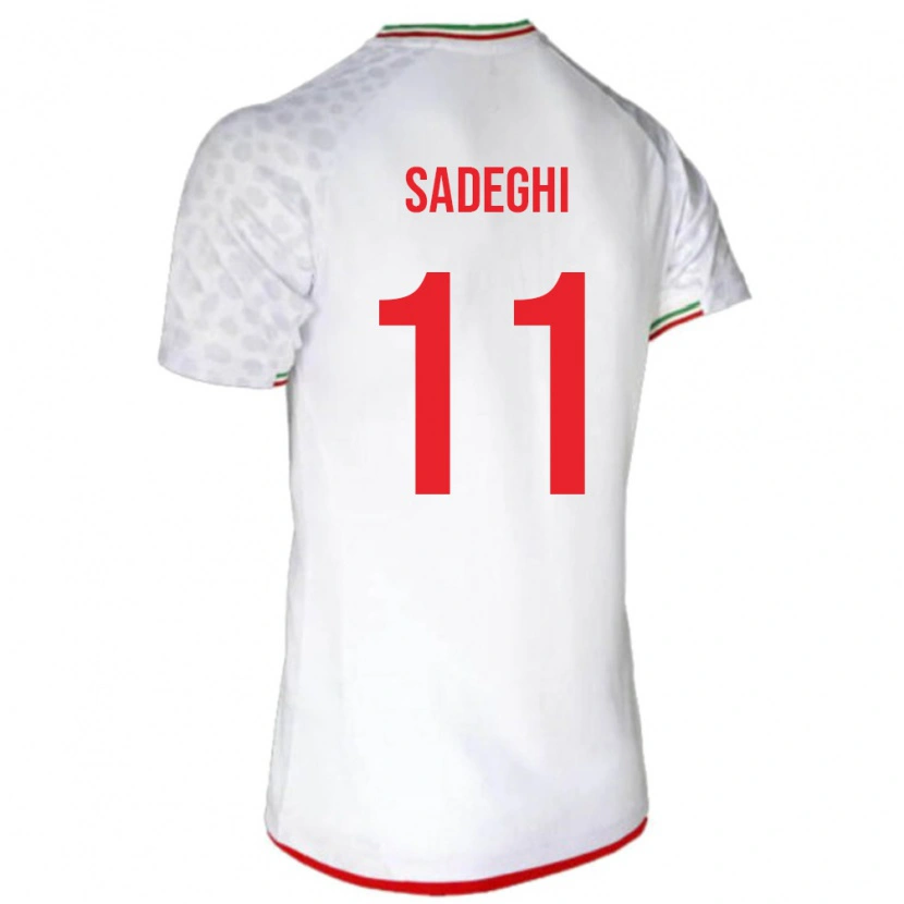 Danxen Dětské Írán Mahan Sadeghi #11 Bílá Červená Domů Hráčské Dresy 26-28 Dres