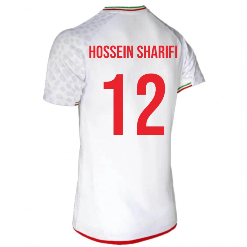 Danxen Dětské Írán Mohammad Hossein Sharifi #12 Bílá Červená Domů Hráčské Dresy 26-28 Dres