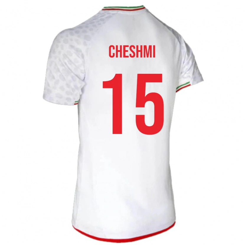 Danxen Dětské Írán Roozbeh Cheshmi #15 Bílá Červená Domů Hráčské Dresy 26-28 Dres