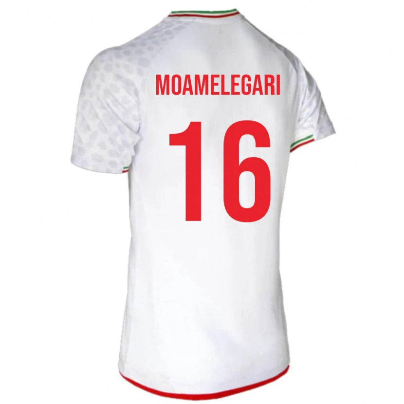 Danxen Dětské Írán Farzin Moamelegari #16 Bílá Červená Domů Hráčské Dresy 26-28 Dres
