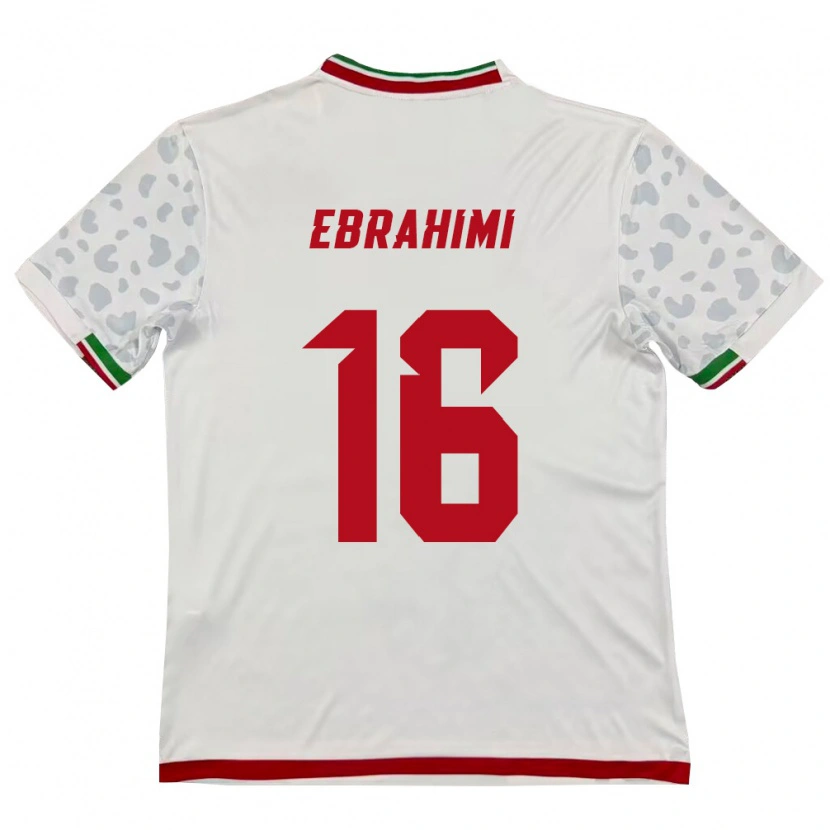 Danxen Dětské Írán Omid Ebrahimi #16 Bílá Červená Domů Hráčské Dresy 26-28 Dres