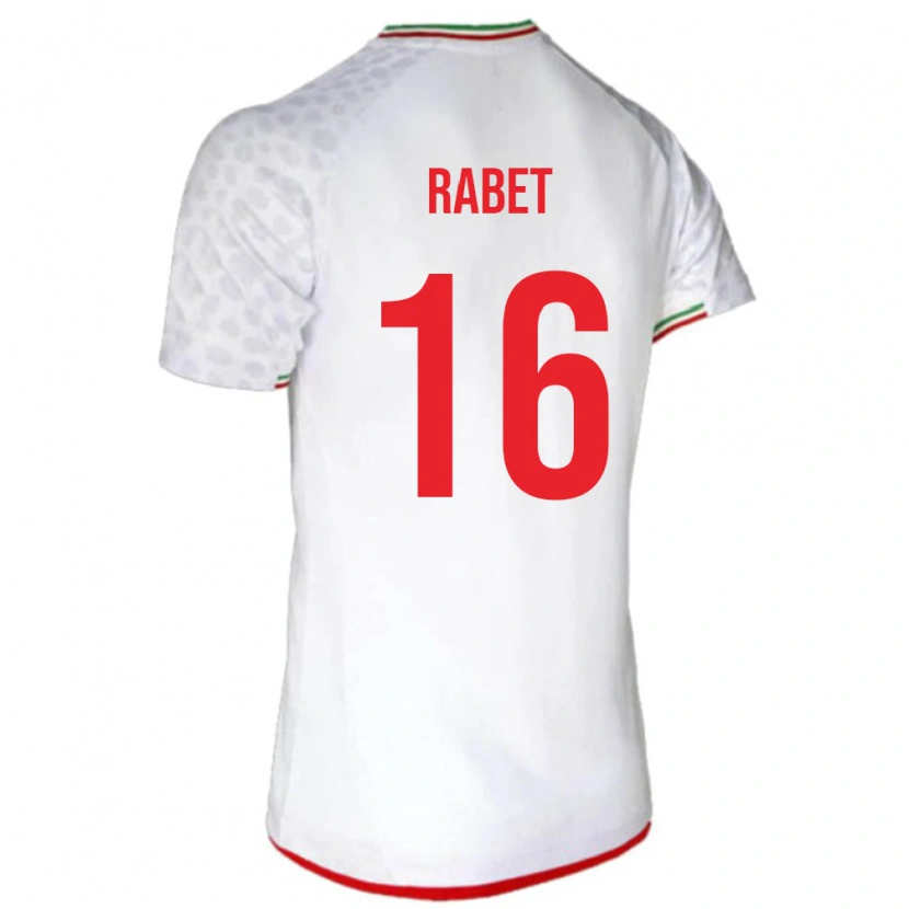 Danxen Dětské Írán Fardin Rabet #16 Bílá Červená Domů Hráčské Dresy 26-28 Dres