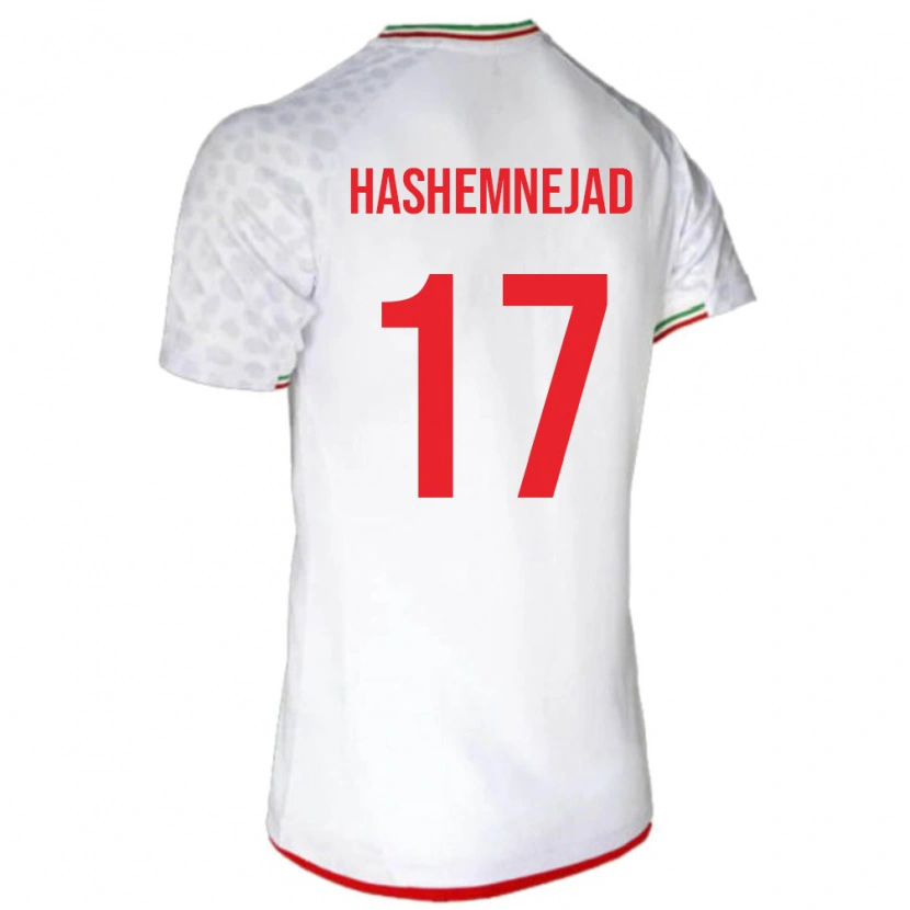 Danxen Dětské Írán Mehdi Hashemnejad #17 Bílá Červená Domů Hráčské Dresy 26-28 Dres