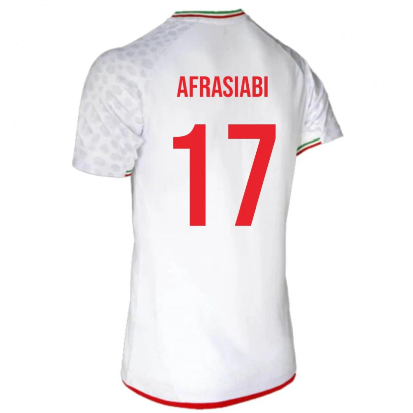 Danxen Dětské Írán Amirmohammad Afrasiabi #17 Bílá Červená Domů Hráčské Dresy 26-28 Dres