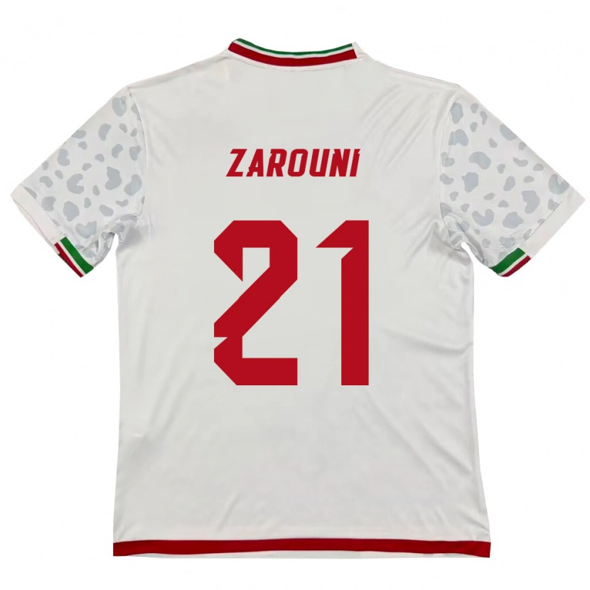 Danxen Dětské Írán Hamidreza Zarouni #21 Bílá Červená Domů Hráčské Dresy 26-28 Dres