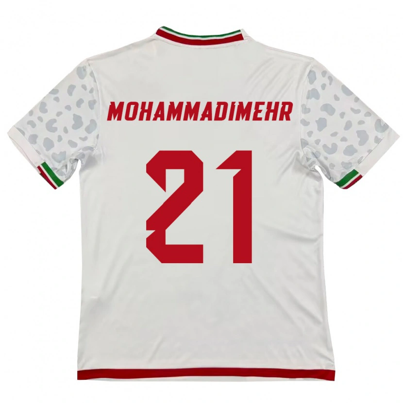Danxen Dětské Írán Amirtaha Mohammadimehr #21 Bílá Červená Domů Hráčské Dresy 26-28 Dres