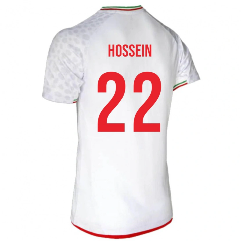 Danxen Dětské Írán Seyed Hossein Hosseini #22 Bílá Červená Domů Hráčské Dresy 26-28 Dres