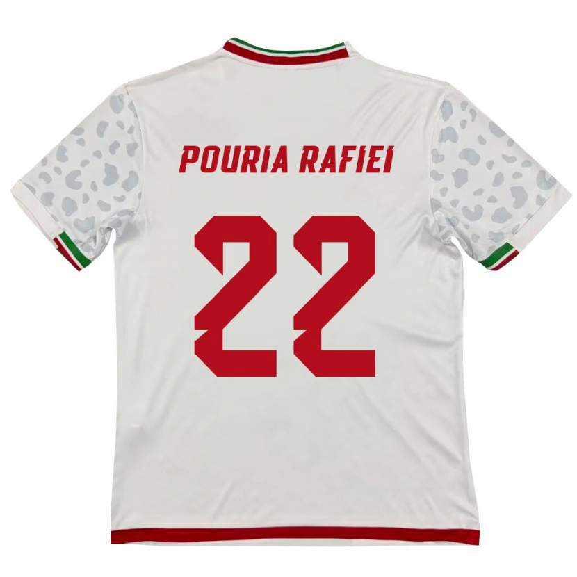 Danxen Dětské Írán Seyed Pouria Rafiei #22 Bílá Červená Domů Hráčské Dresy 26-28 Dres