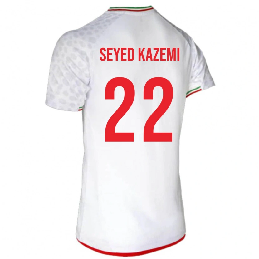 Danxen Dětské Írán Arefeh Seyed Kazemi #22 Bílá Červená Domů Hráčské Dresy 26-28 Dres