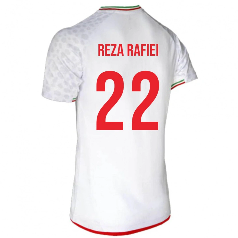 Danxen Dětské Írán Amir Reza Rafiei #22 Bílá Červená Domů Hráčské Dresy 26-28 Dres