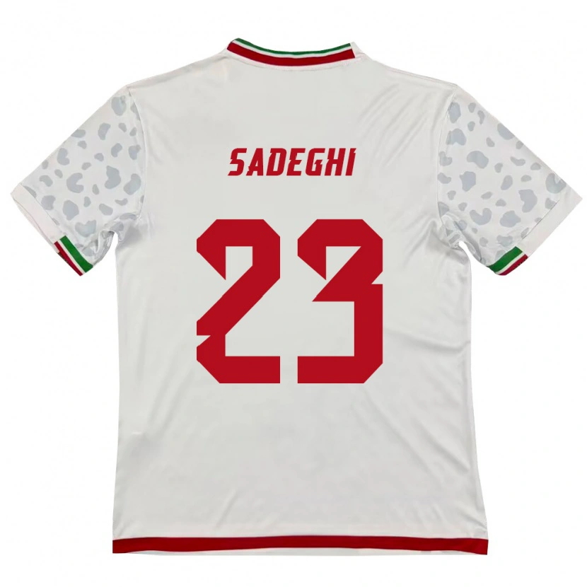 Danxen Dětské Írán Mohammadhossein Sadeghi #23 Bílá Červená Domů Hráčské Dresy 26-28 Dres