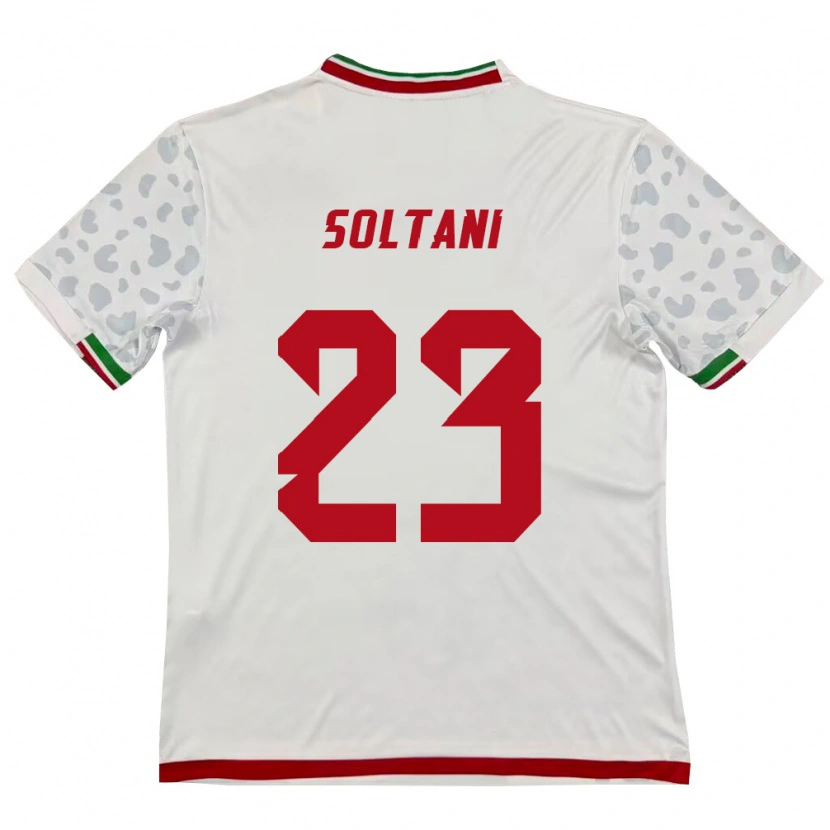 Danxen Dětské Írán Raouf Soltani #23 Bílá Červená Domů Hráčské Dresy 26-28 Dres