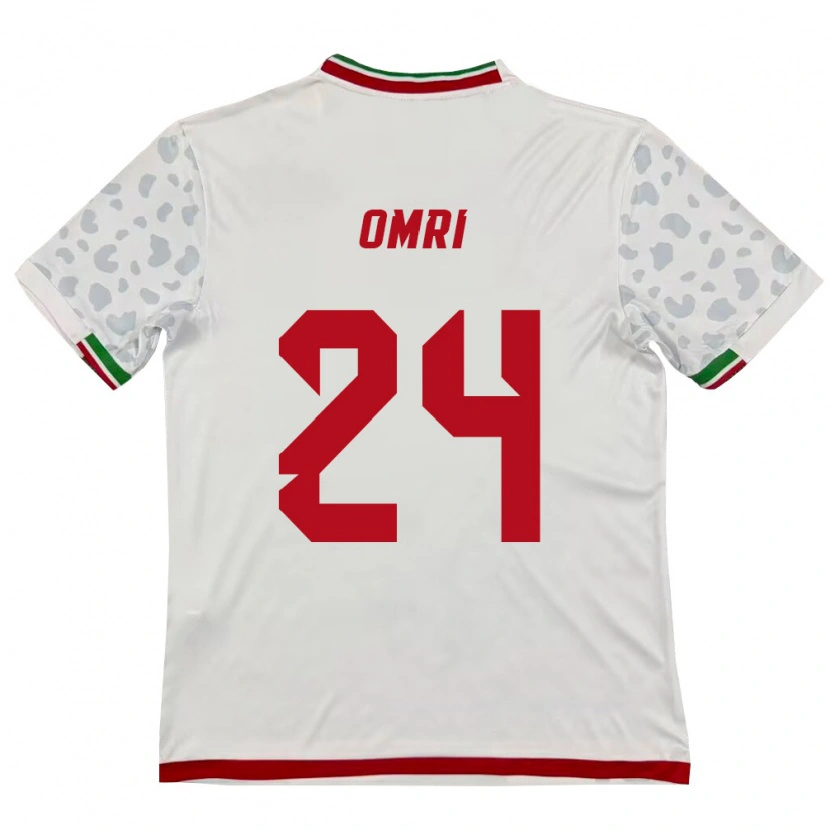 Danxen Dětské Írán Mohammad Omri #24 Bílá Červená Domů Hráčské Dresy 26-28 Dres