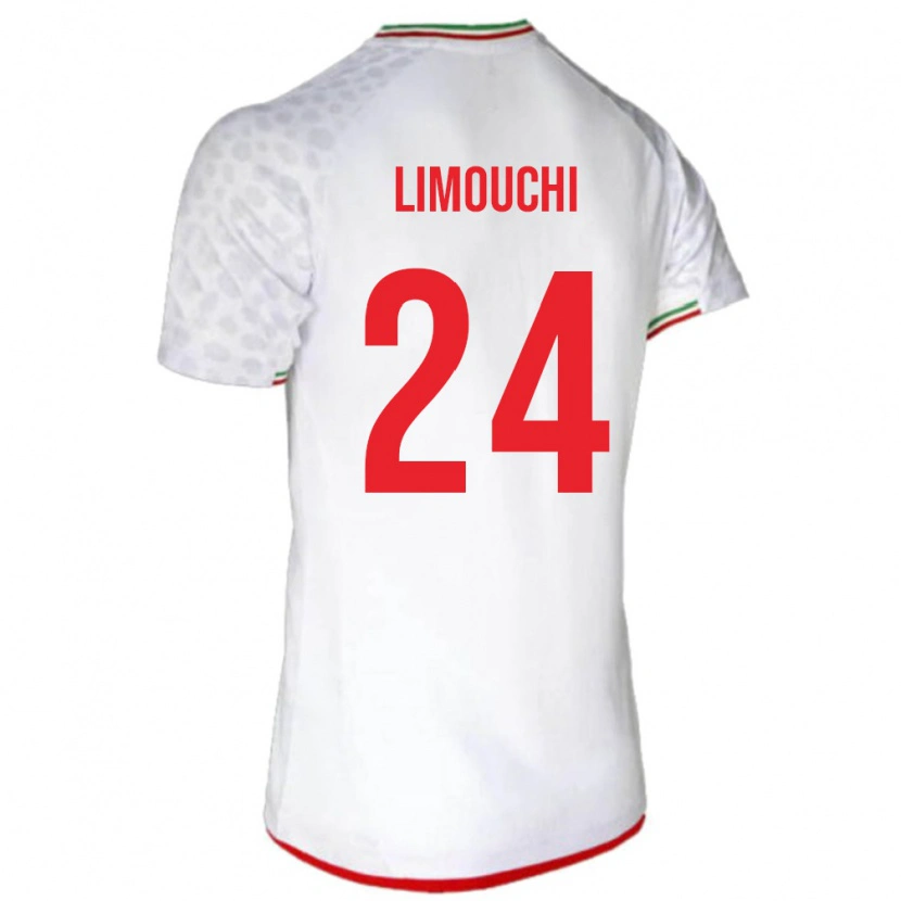 Danxen Dětské Írán Mehdi Limouchi #24 Bílá Červená Domů Hráčské Dresy 26-28 Dres