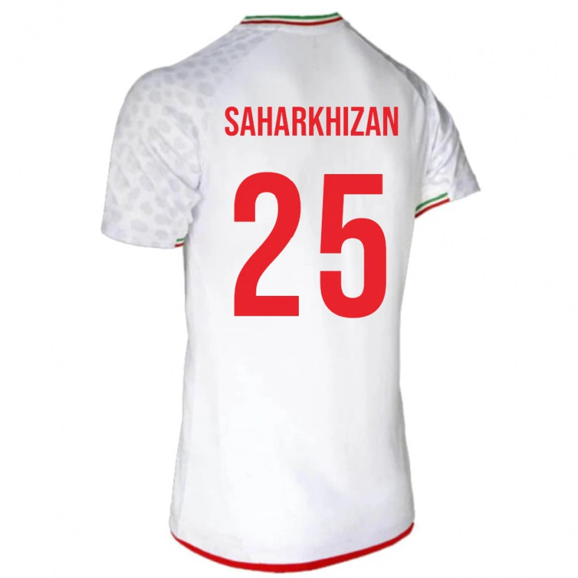 Danxen Dětské Írán Saeid Saharkhizan #25 Bílá Červená Domů Hráčské Dresy 26-28 Dres