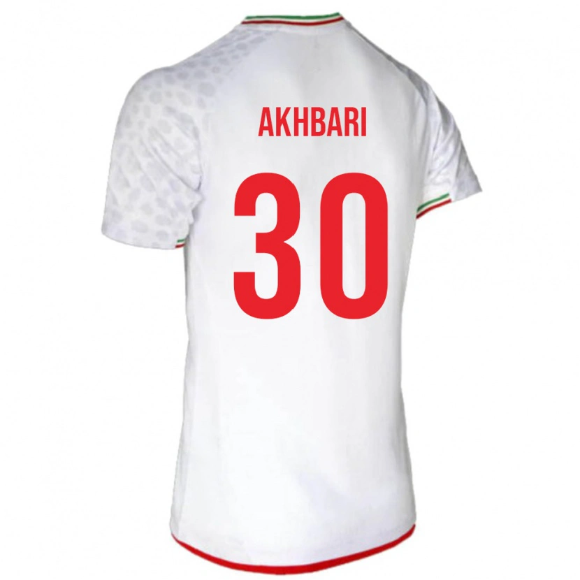 Danxen Dětské Írán Mohammadreza Akhbari #30 Bílá Červená Domů Hráčské Dresy 26-28 Dres