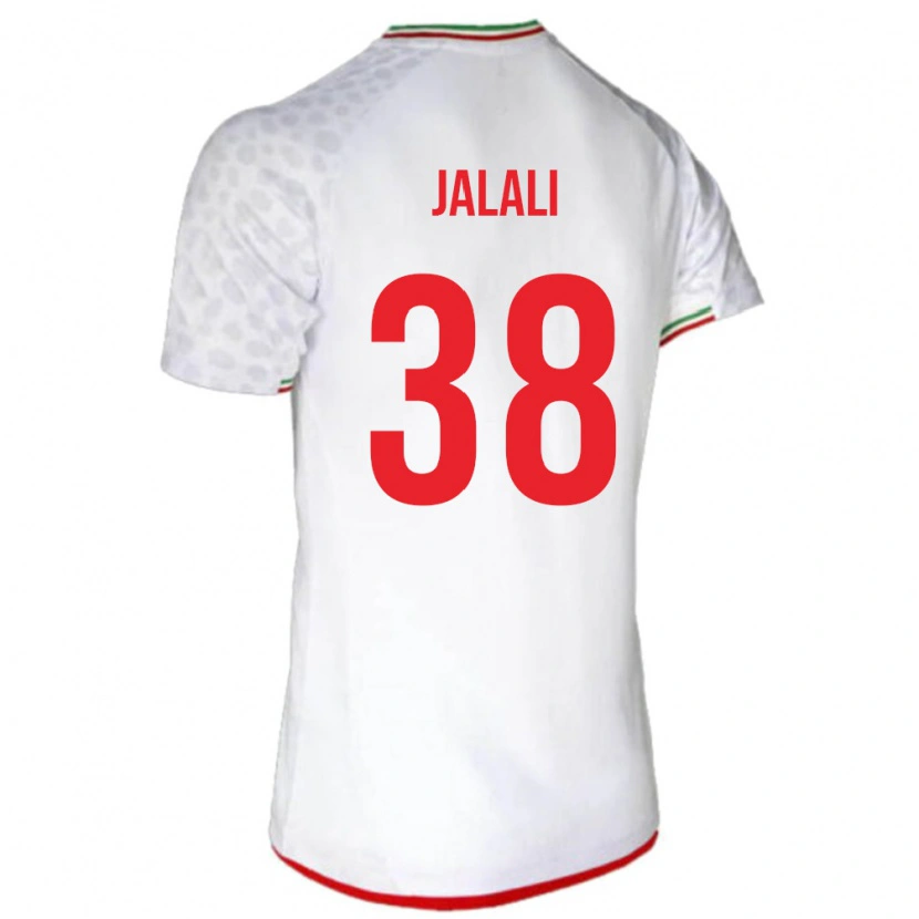Danxen Dětské Írán Abolfazl Jalali #38 Bílá Červená Domů Hráčské Dresy 26-28 Dres