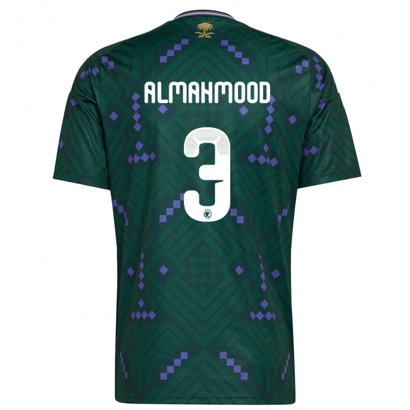 Danxen Dětské Saúdská Arábie Mohammed Almahmood #3 Zelená Fialová Bílá Domů Hráčské Dresy 26-28 Dres