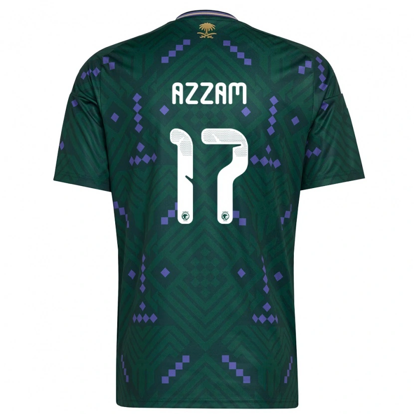 Danxen Dětské Saúdská Arábie Ibrahim Azzam #17 Zelená Fialová Bílá Domů Hráčské Dresy 26-28 Dres