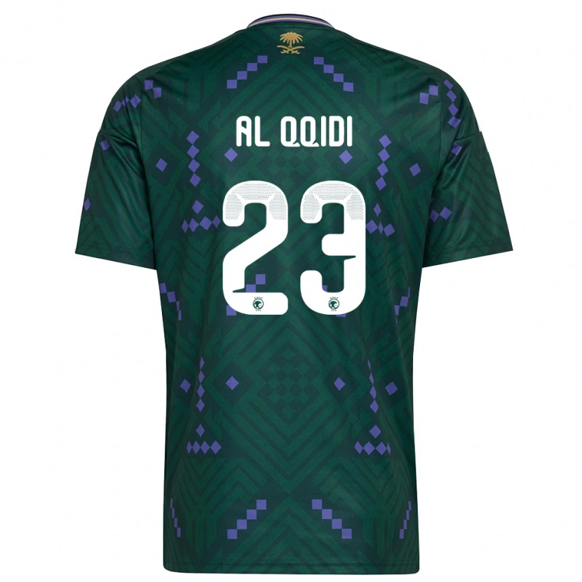 Danxen Dětské Saúdská Arábie Nawaf Al Qqidi #23 Zelená Fialová Bílá Domů Hráčské Dresy 26-28 Dres