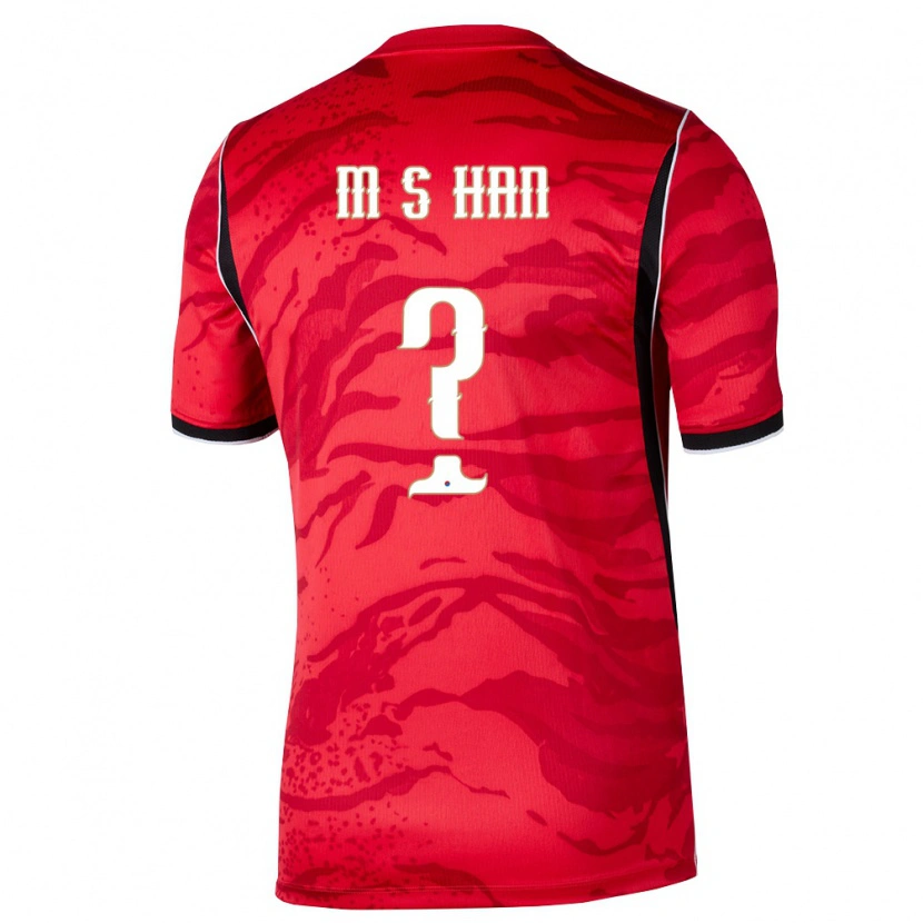 Danxen Dětské Jižní Korea Seung-Min Han #0 Červená Bílá Černá Domů Hráčské Dresy 26-28 Dres